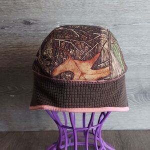 Women's Huntworth Oak Tree Hat With Ponytail Opening Pink Brown OS